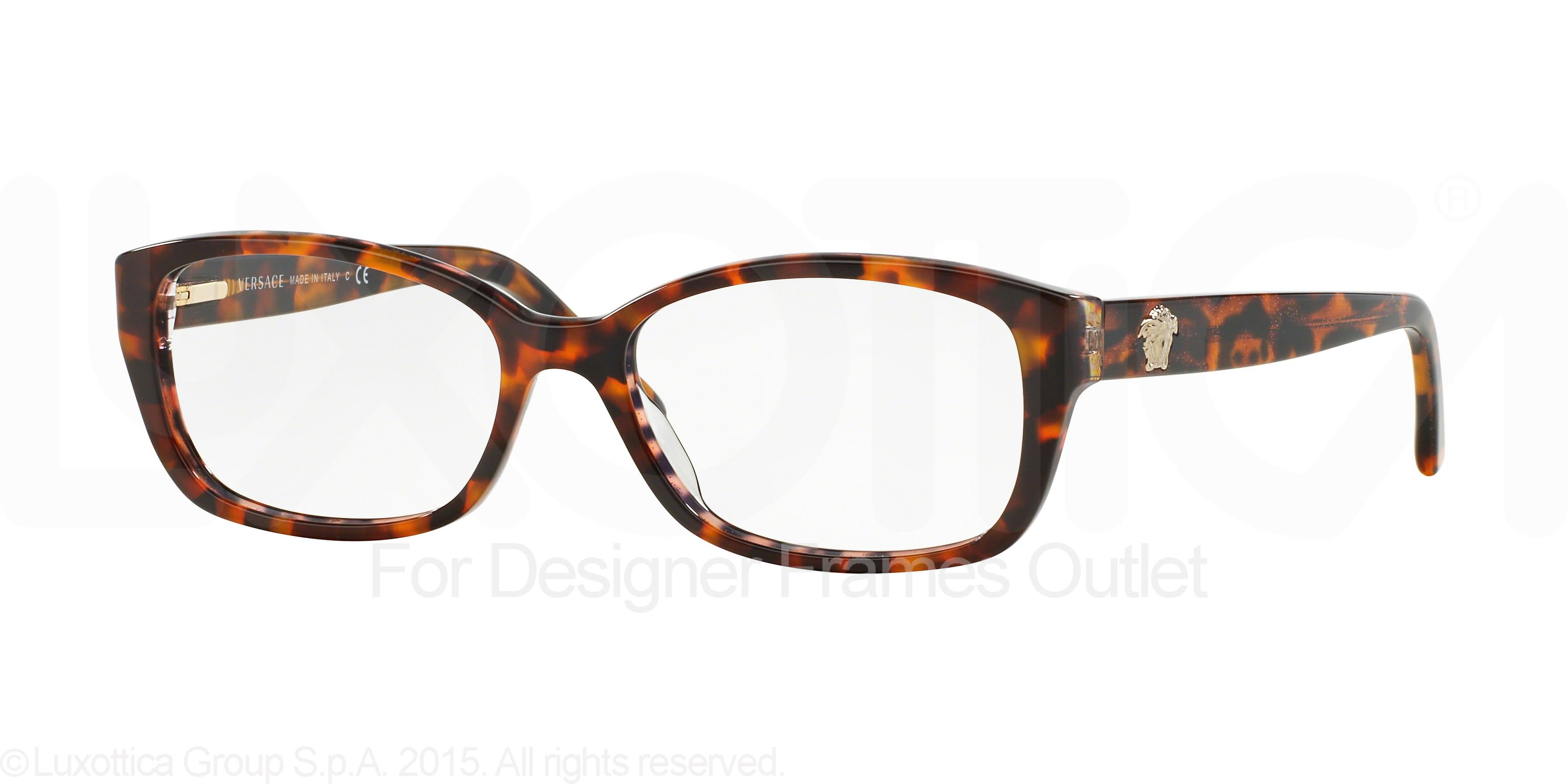 Versace Designer Eyeglasses 3189B-5066 In Purple 54mm :: Progressive