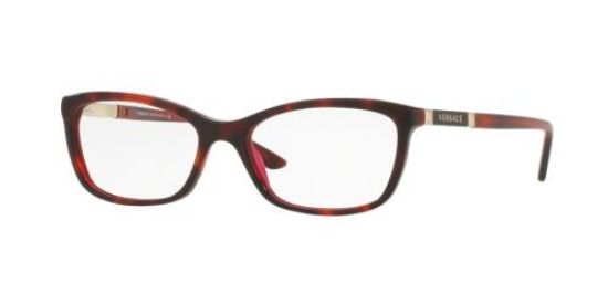 Authentic Versace 0VE 3186 5184 HAVANA/BORDEAUX Eyeglasses 