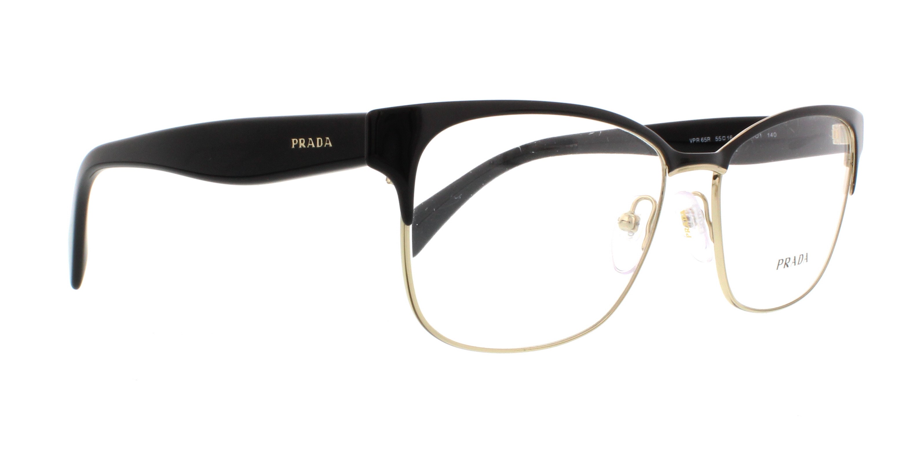 Prada PR65RV - 2821O1 Eyeglasses Ivory/Pale Gold 55mm at  Women's  Clothing store