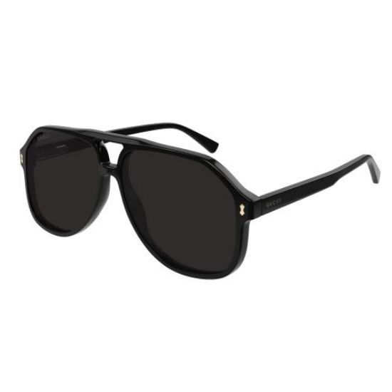GUCCI GG0010S 003 Rectangular Square Havana Grey 58 mm Men's Sunglasses  889652047584 | eBay